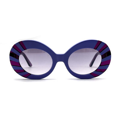 Хорошая цена AS102 Женские круглые очки с ацетатной рамой 100% УФ-защита онлайн